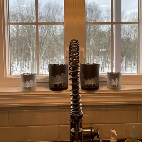 Two's Company Bright and Antique Silver Tree Votives - Set of 4. - Picture 5 of 14